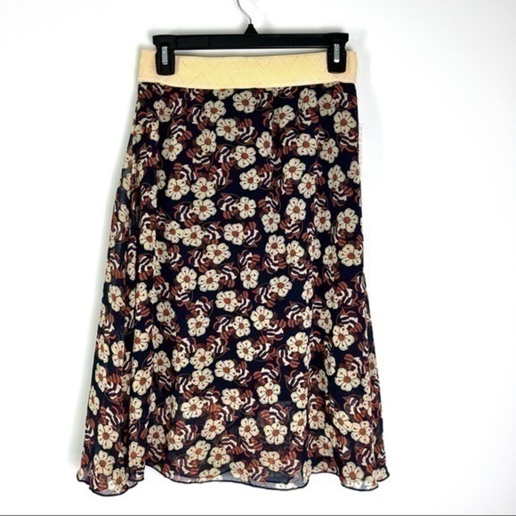 Lularoe Lola women’s size XS floral pattern midi skirt - Picture 1 of 7